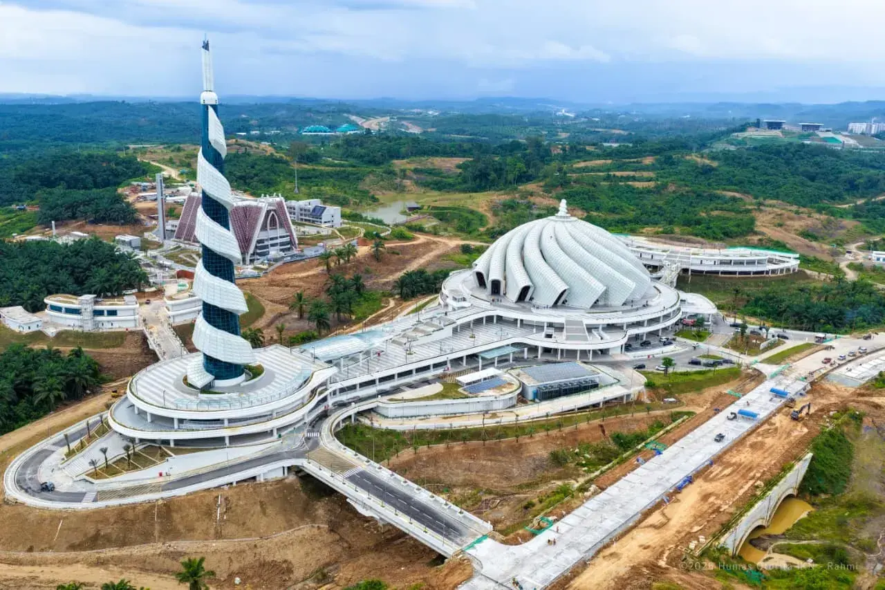 Gambar yang menunjukkan lokasi Masjid Negara Ibu Kota Nusantara di Nusantara